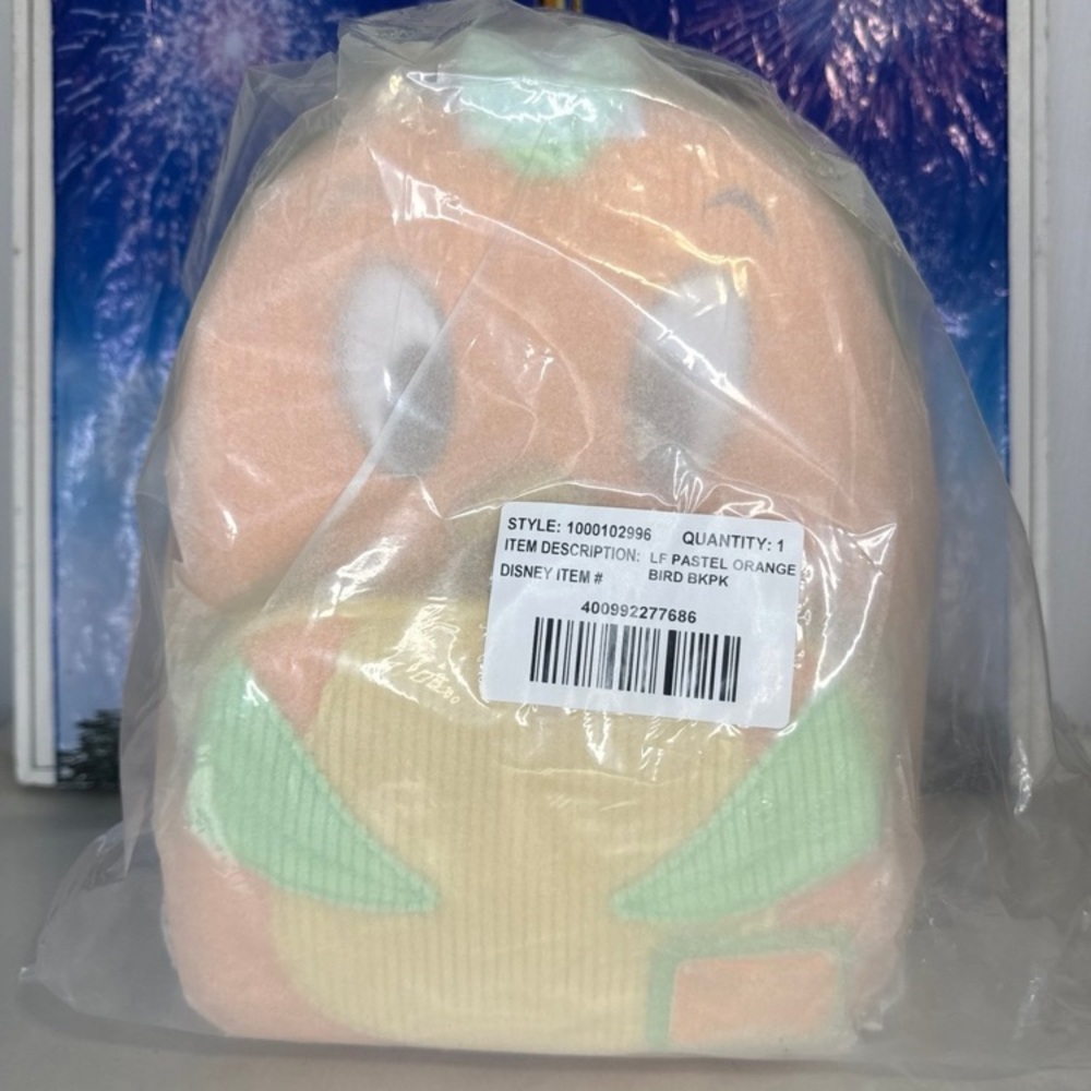 Disney parks loungefly corduroy Orange bird mini backpack NWT